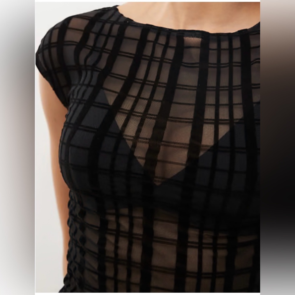 NWT BCBGeneration Black Sheer Top…751